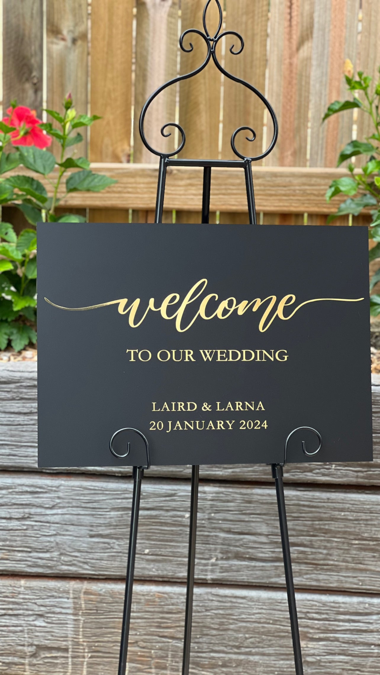 A2 Rectangle Welcome Sign - Customisable Event Greetings – Amber Luxe