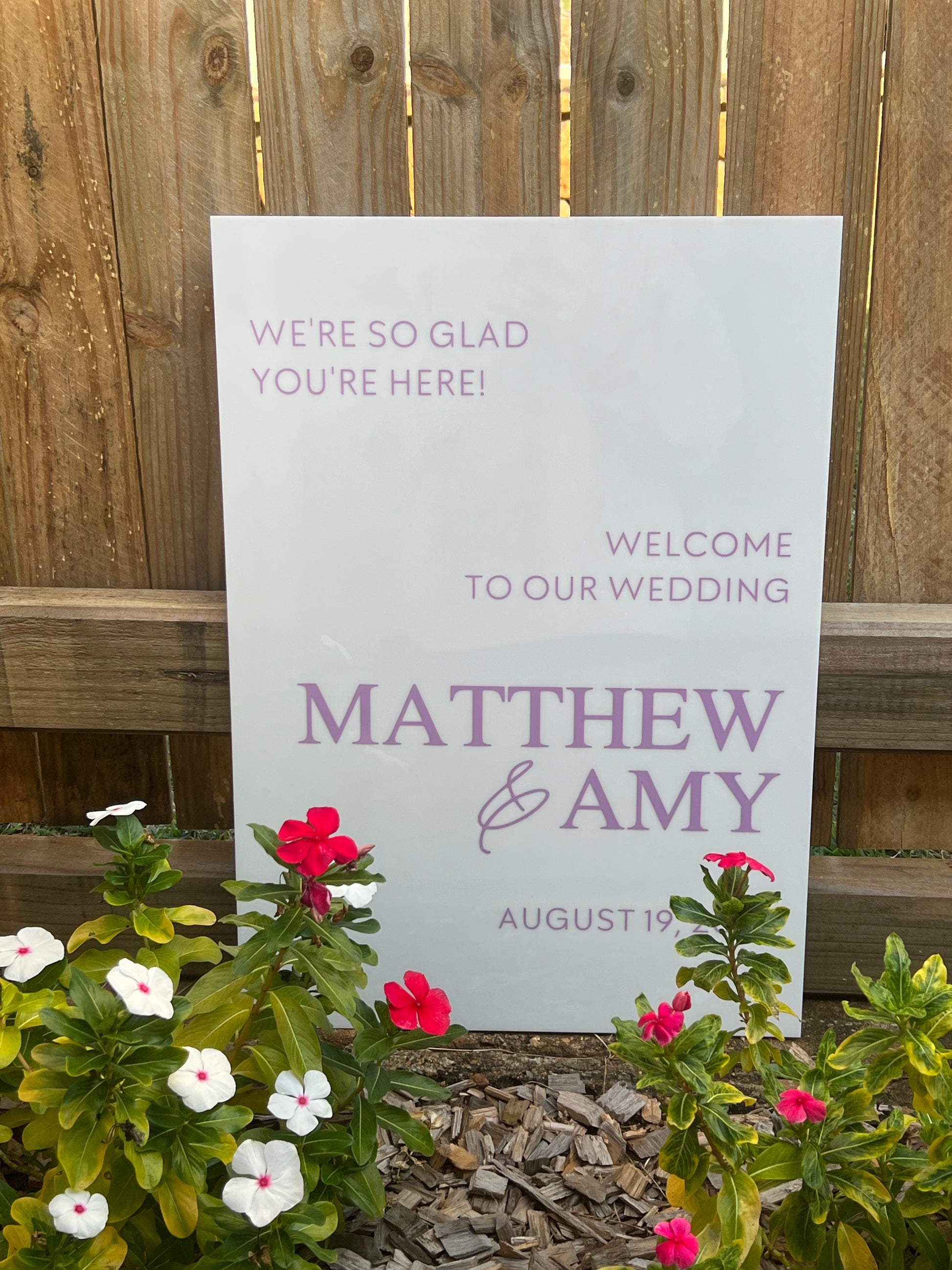 A2 Rectangle Welcome Sign - Customisable Event Greetings – Amber Luxe