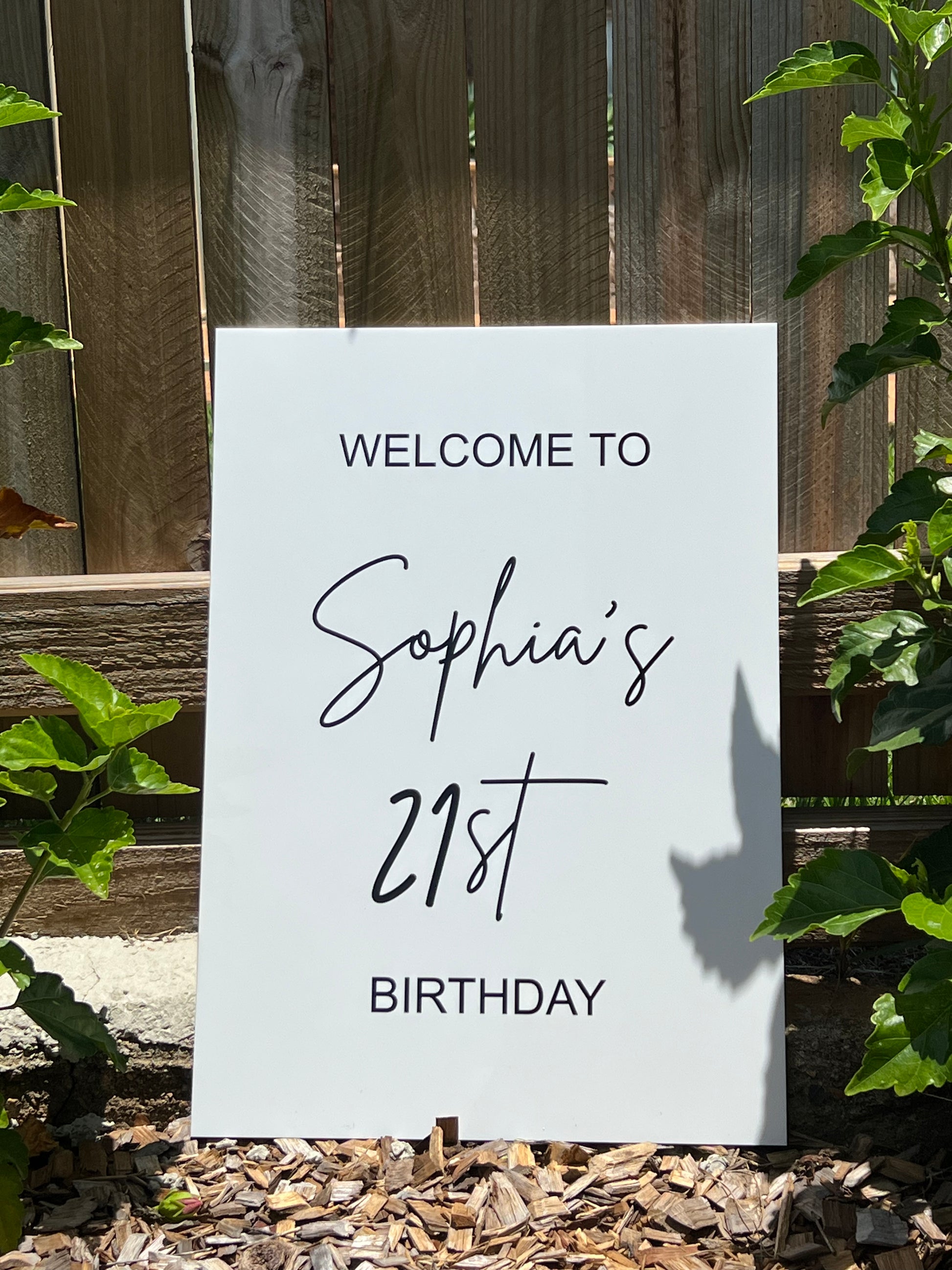 A2 Rectangle Welcome Sign - Customisable Event Greetings – Amber Luxe